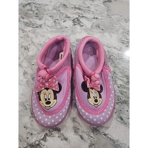 Disney Baby Girl Water Shoes, Size L 9/10 Pink Minnie Mouse Non-Slip Water Shoes